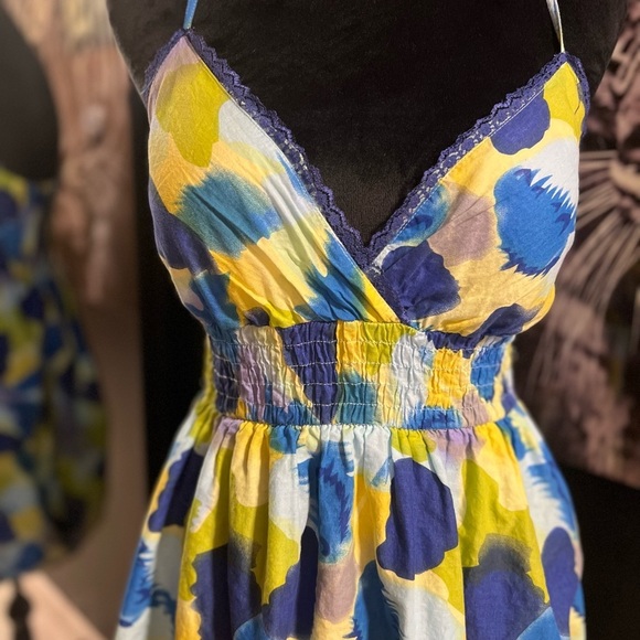 💙💛EUC SUPER CUTE SPAGHETTI STRAP SUMMER DRESS SZ L💙💛 - Picture 6 of 8